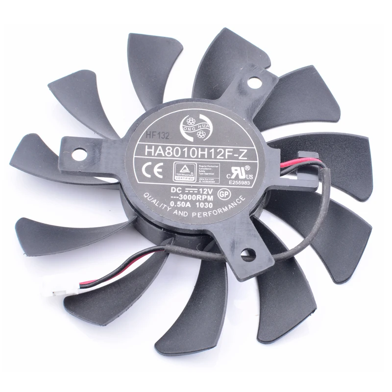 

Original HA8010H12F-Z 12V 0.30A 3000 rpm MSI/ MSI GT1030 graphics card cooling fan
