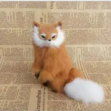 WYZHY моделирование желтый fox день рождения подарок Рождественский подарок интерьера преподавания домой модель украшения, чтобы отправьте друзьям