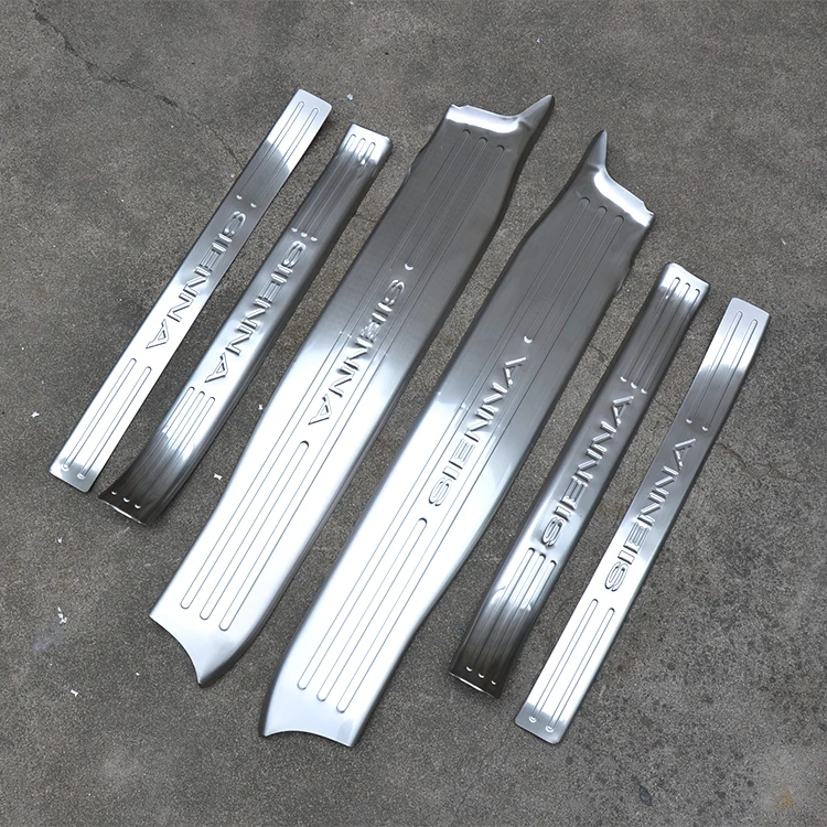 Stainless Steel Door Inside Sill Plate Trim For Toyota Sienna 2015 2016 2017 Stainless Steel Door Inside Sill Plate Trim For Toyota Sienna 2015 2016 2017