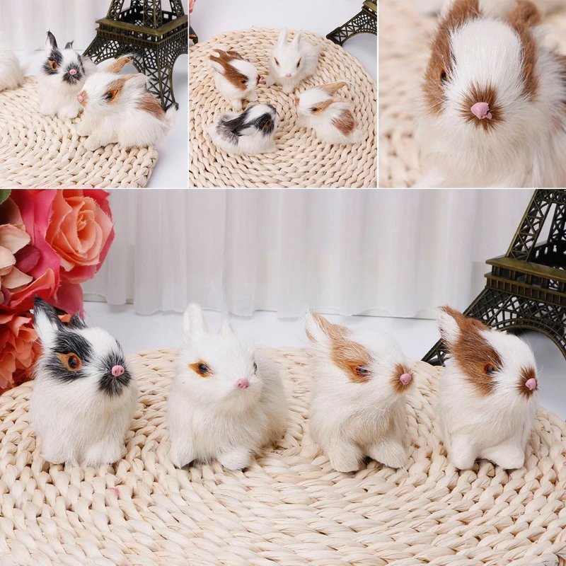 

Simulation toy mini rabbit models home decoration wedding birthday gift dolls