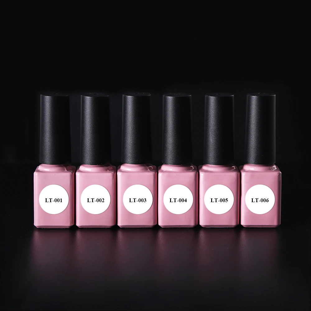 6pc Candy Color UV Nail Gel Polish Set Semi Permanent Primer Nude Red Nail Art Varnish Soak Off Gel Lacquer Manicure 6
