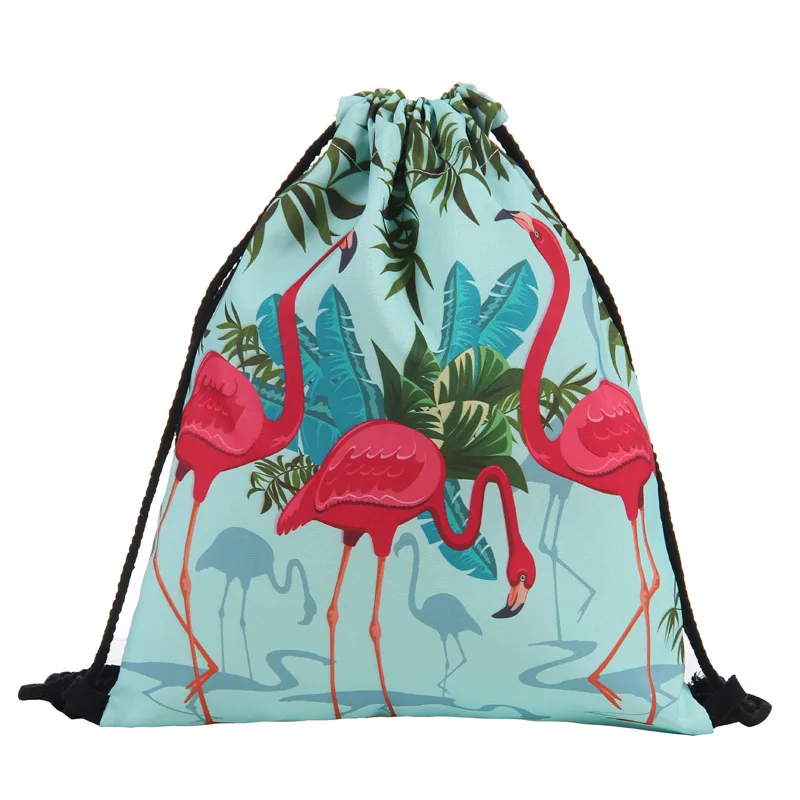 

New Fashion Women Unicorn Backpack 3D Printing Travel Softback Women Mochila Drawstring Bag Mens Backpacks