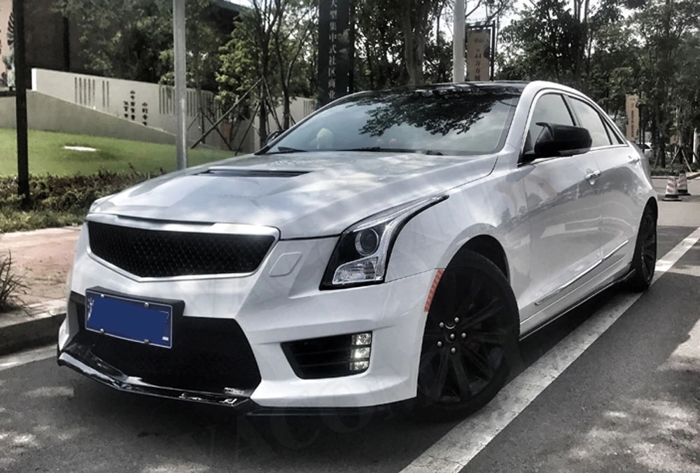 Передний бампер гоночный сетчатый грили Крышка для Cadillac ATS- ATS-V стиль автомобильный Бампер защитный комплект кузова