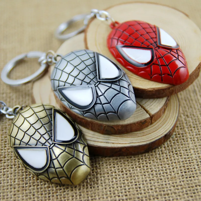 

Fashion Spider man Movie Series Key Chain Spiderman Keyring Keychain for Keys Chaveiro Llavero Key Ring Key Holder porte