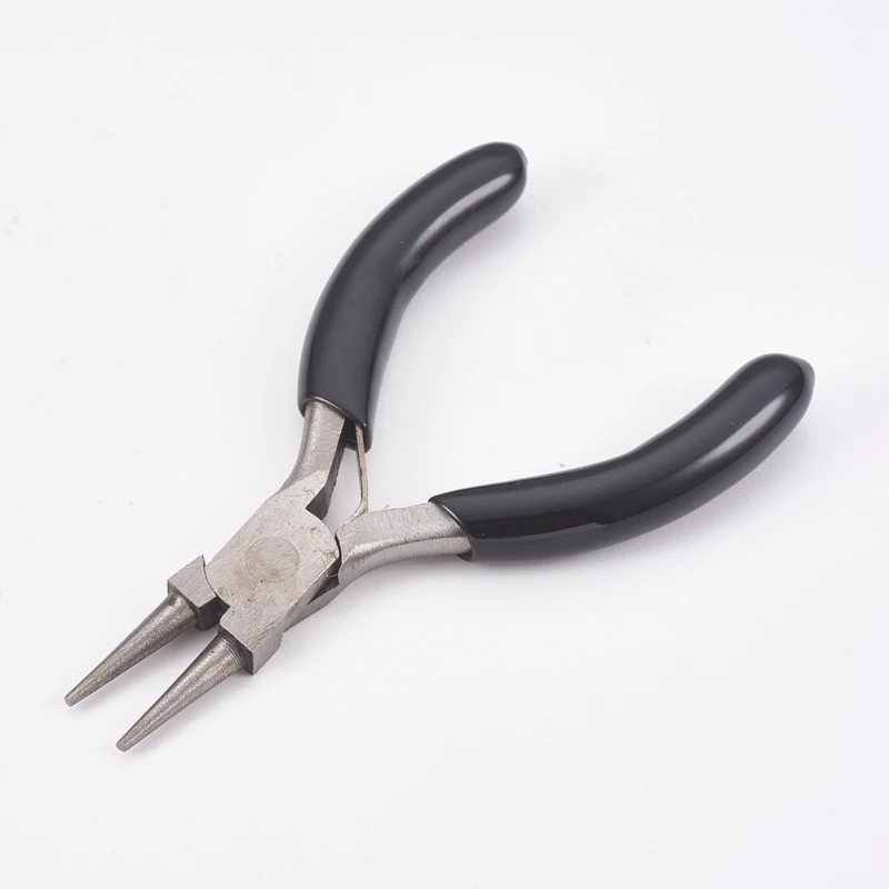 

Carbon Steel Round Nose Pliers Hand Tools Polishing Jewelry Making Tools 8x4.8x0.8cm