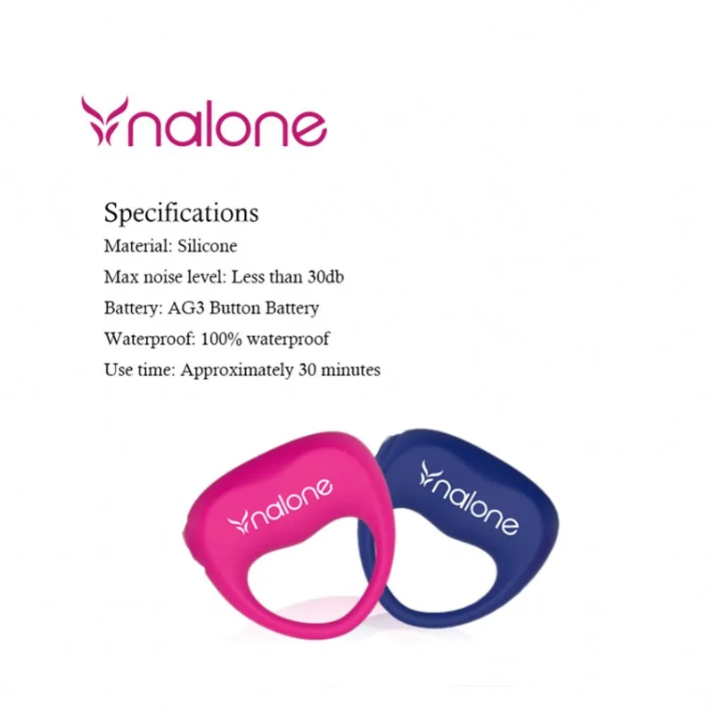 Nalone Vibrating Silicone Ring Massager Male Testis and women clitoris Vibrator Prolong Couples Sex Time Adult Toys | Красота и