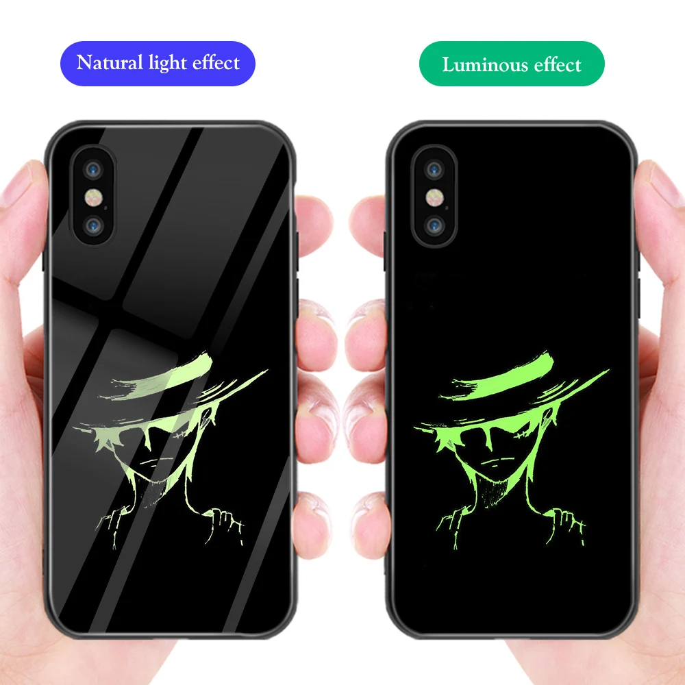 Ciciber мультфильм Одна деталь световая крышка для iPhone 11 Pro Max X Xs Max XR 7 8 6 6s Plus чехлы для телефонов из закаленного Стекло Coque Funda - Цвет: WM03741