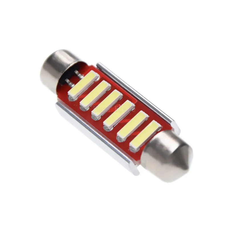 2 x �� ȭ��Ʈ Canbus 41mm 42mm 6 SMD �佺 �� SV8,5 C10W 264 7020 LED ���׸��� ���� ����, �ڵ��� ��ȣ�� ���� 12V DC