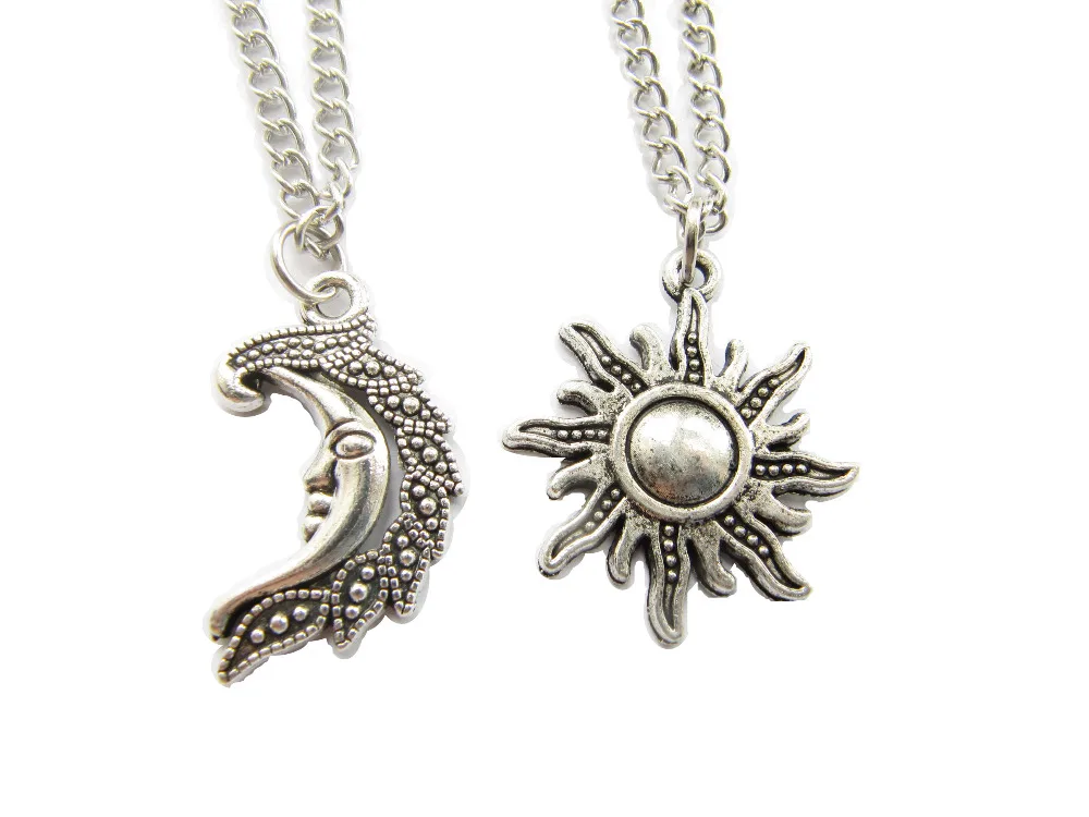 Atacado Colares do Sol e Da Lua, Jóias da lua e do Sol, casais Colares, Colares de amizade, Lua Atacado Colares do Sol e Da Lua, Jóias da lua e do Sol, casais Colares, Colares de amizade, Lua