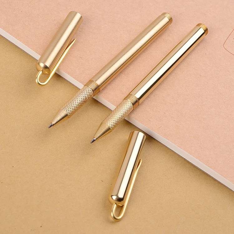Винтажная латунная гелевая ручка 0,5 мм индивидуальная ручка металл