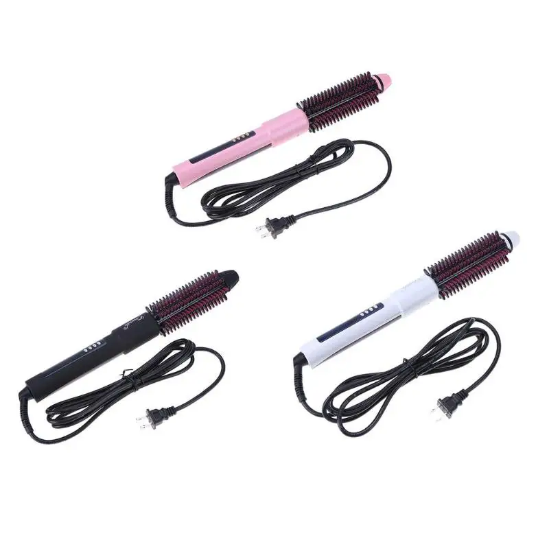 

Ionic Hair Straightener Curler Curling Tool Hot Brush Fast Heating Iron Hair salon Styling Tool(Red) UK Plug