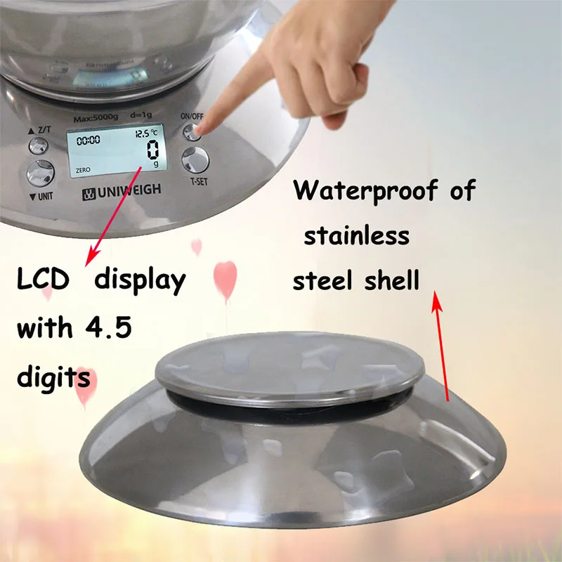 Balança digital lcd, ferramenta de cozinha, aço