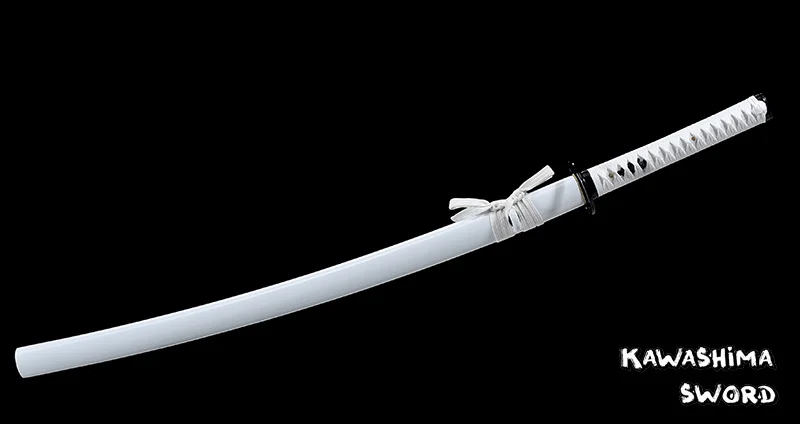 Real Katana T10 Steel Clay Tempered Handmade Samurai Sword Full Tang For Sale Ready For Cutting Bamboo-New Arrival-White