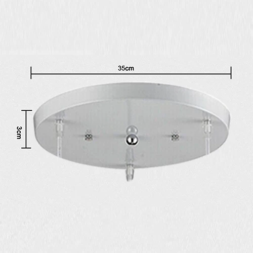 Лампа база три лампы люстры светильник фитинги высококачественный светильник ing аксессуары черный белый круглый прямоугольный розовый навес пластина - Цвет: 3R 35cm White