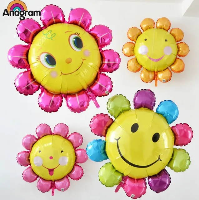 4 pieces/lot Anagram Foil Balloon Birthday Party balloon Flower Large