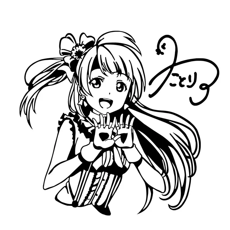 PowerAngel Huge Love Live Kousaka Honoka Ayase Eli Minami Kotori Tojo Nozomi Anime Sticker For Car