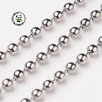 

1.5mm 2mm 3.2mm 4mm 4.5mm 6mm 10mm Electroplate Stainless Steel Ball Chains Unwelded for Jewelry Making
