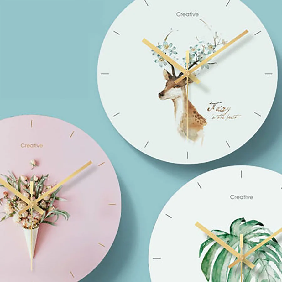 

Nordic Wall Clock Modern Design Clocks Home Decor Living Room Modern Minimalist Creative Silent Electronic Clock Decor 50Q153