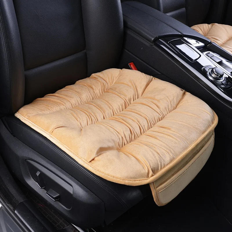 

Car Seat Cover Comfortable Soft Cotton Velvet Keep Warm Universal For Car Front Seat Cushion Autumn And Winter Seat Protector