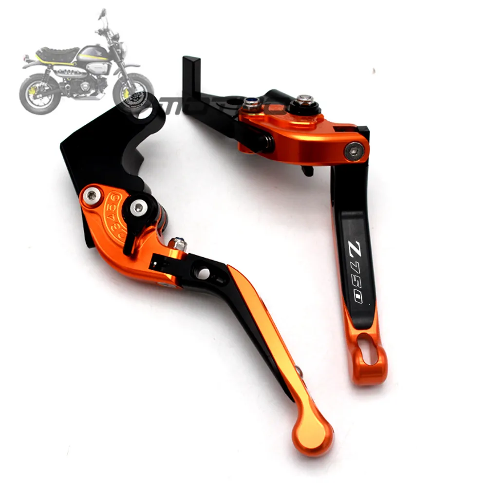 

For KAWASAKI Z750 Z 750 2007-2012 Motorcycle Accessories Folding Extendable Brake Clutch Levers LOGO Z750