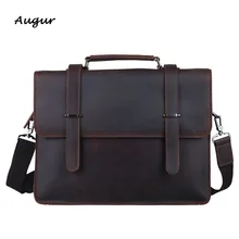Vintage Suitcases Genuine Leather Briefcase for Men Leather Laptop Bag Men Business Bag Attache Case Hombres Maletin Portatil
