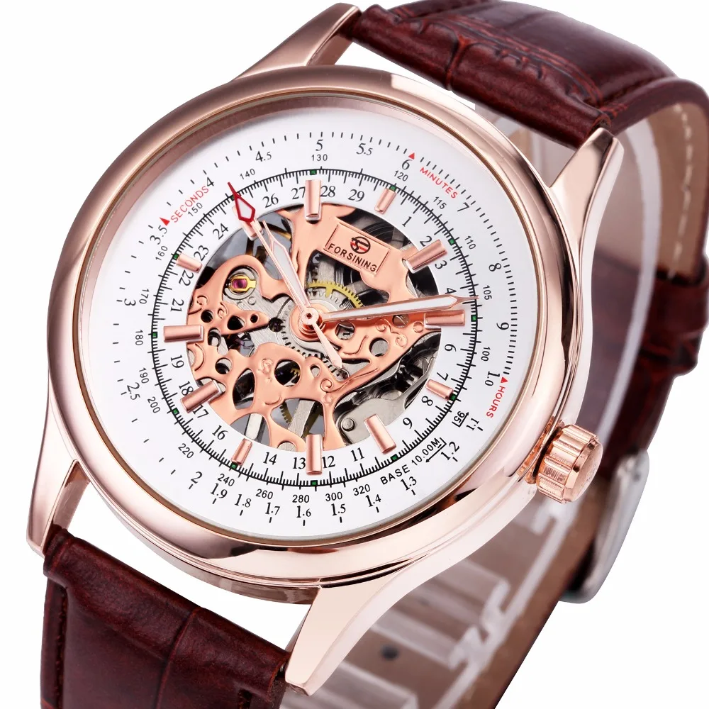 font b WINNER b font Men Retro Mechanical Semi automatic Wrist Watches Analog Display Luminous