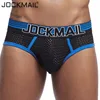 JOCKMAIL New Mesh Sexy Men Underwear ice silk Men Briefs Breathable Slip bikini Gay Male Panties Underpants men thongs g strings ► Photo 2/6