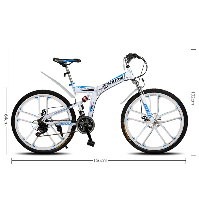 Складной горный велосипед с 26 &quot30 скоростями цельный из магниевого сплава MTB