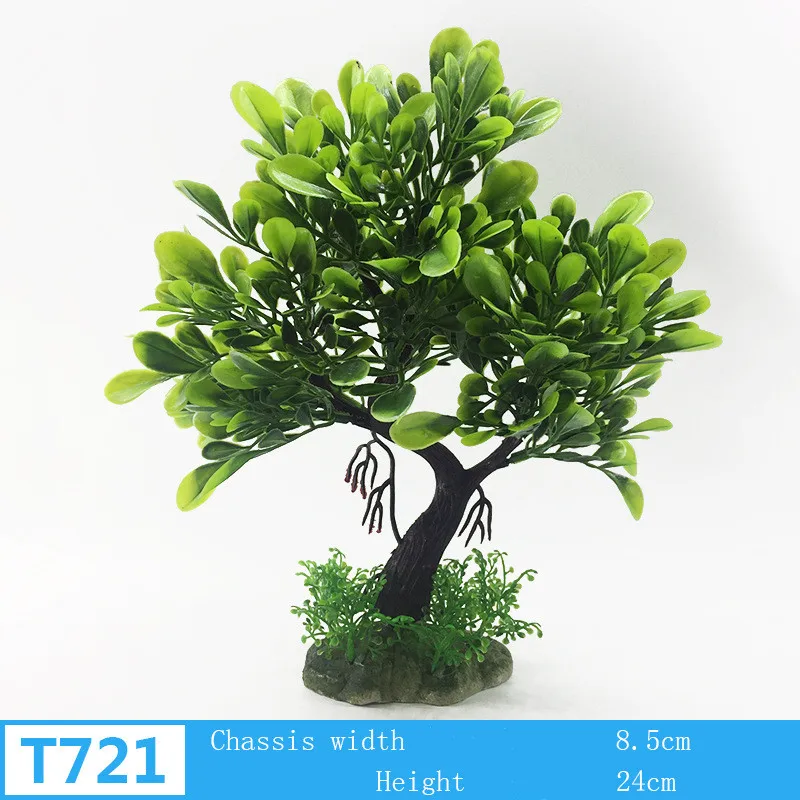 Fish Tank Landscaping Simulation Branches Lotus Flower Artificial Tree Aquarium Fake Tree Decor Bonsai Trees - Цвет: T721