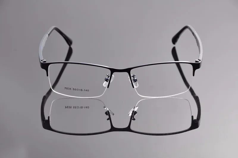 DEDING, мужские деловые очки, прозрачные линзы, очки для близорукости, оправа, металлическая полуоправа, очки для глаз Oculos de Grau DD1316