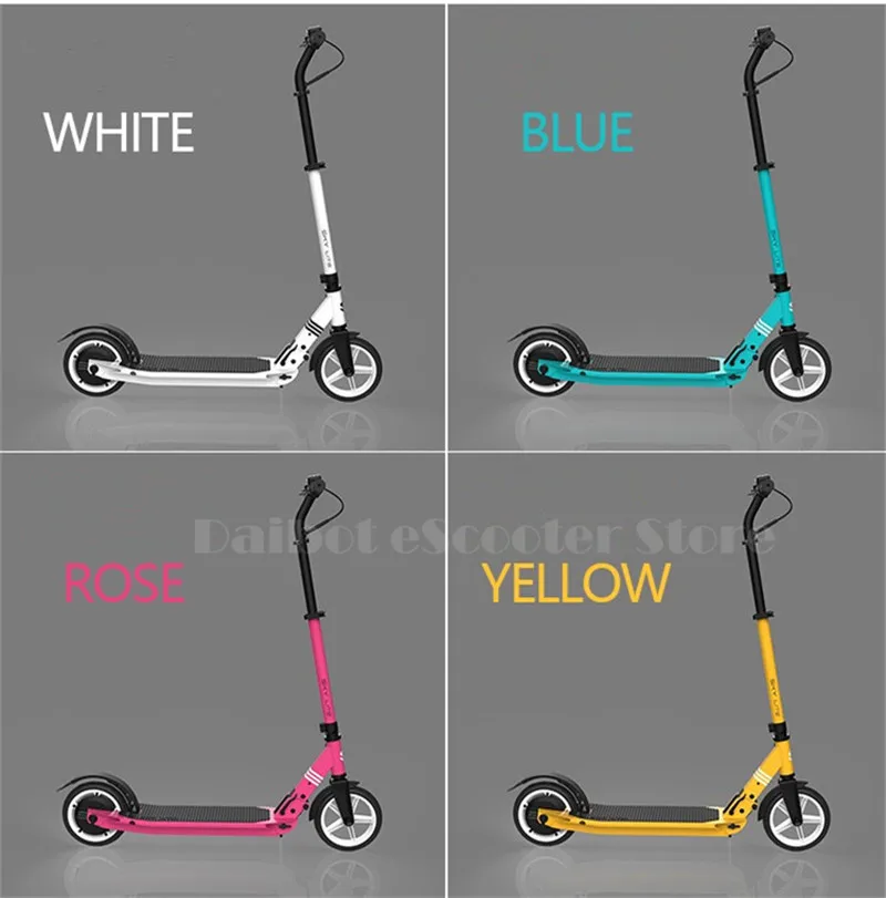 Top Folding Electric Scooter 2 Wheels Electric Scooters 8 Inch 250W 48V Kick Scooter For Adult White/Blue/Yellow/Pink 10