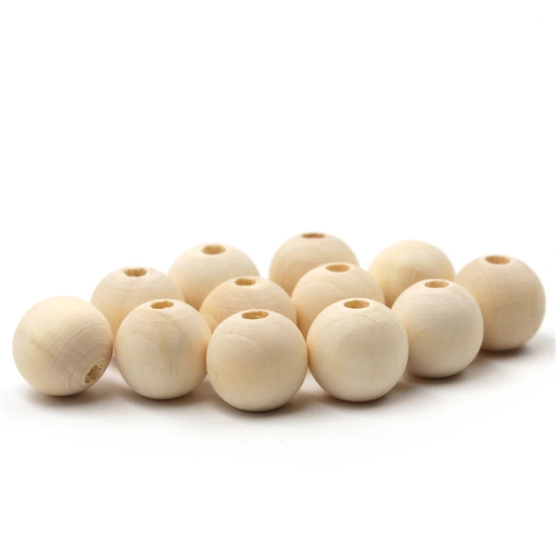 

16mm Wooden beads Unfinished Wood beads For Baby Teether Toys DIY Jewelry 100pcs