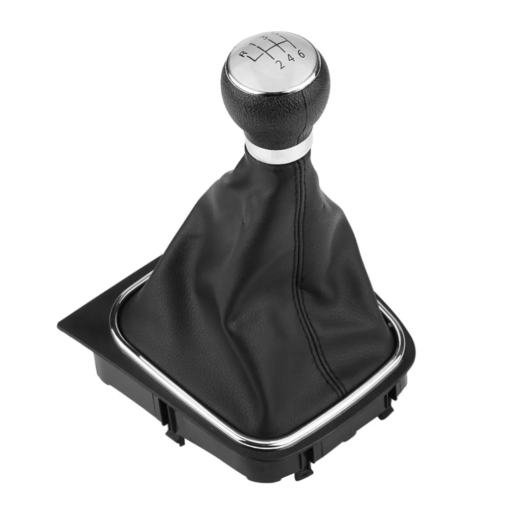 New 6 Speed Car Gear Shift Knob Lever Stick Gaitor Boot Cover For Vw
