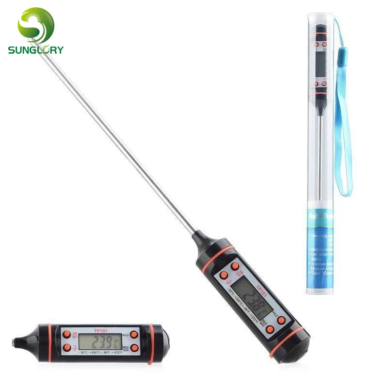 

Portable Digital Kitchen Thermometer Oven Food Cooking Grill BBQ Meat Water Oil Cooking Electronic BBQ Thermometer And Timer