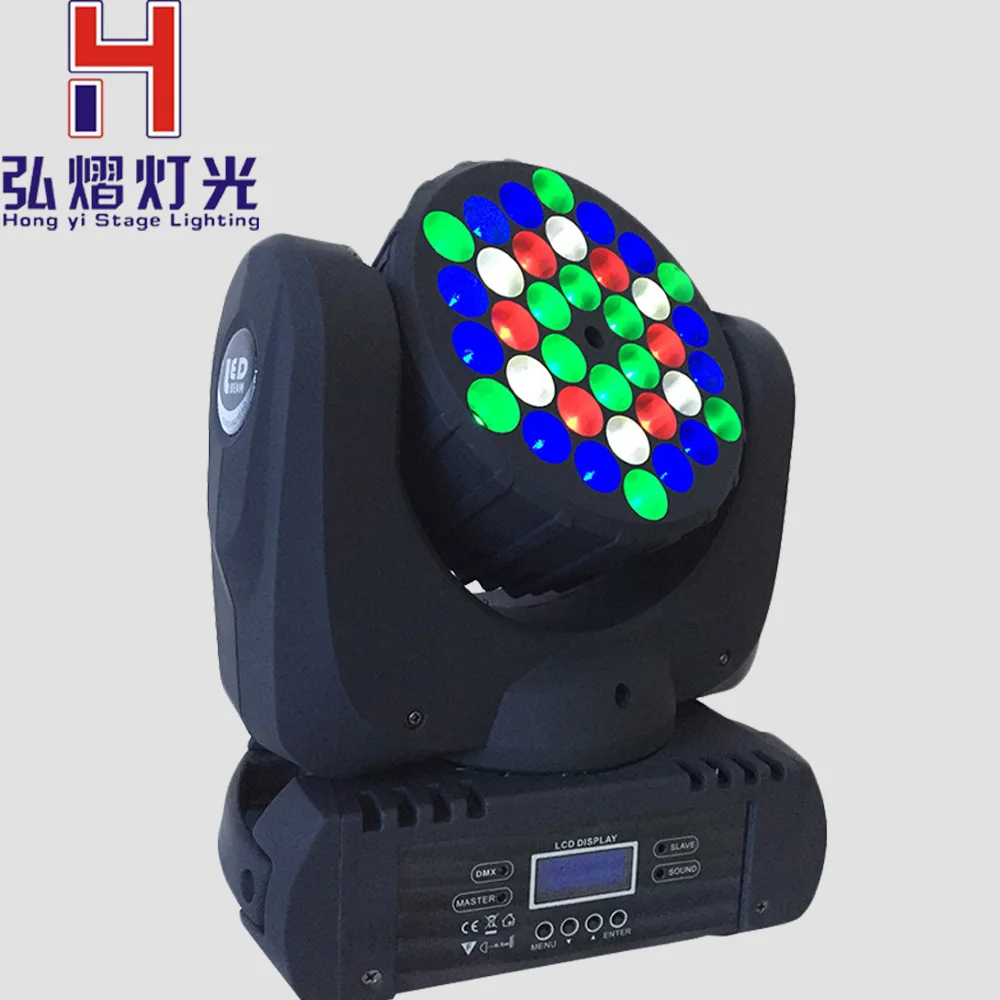 

Fast Shipping LED Moving Heads Mini beam 36x3w RGBW Quad with advanced 16 Channels China Led Moving Head Light