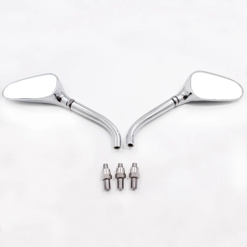 Arcade 2x Universal Custom Chrome Motorcycle Side Mirrors Golf Club Mirrors For Harley Davidsons Suzuki Honda Kawasaki Cruisers