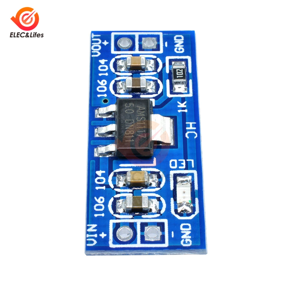 AMS1117 3,3 5 V Питание модуль мини-платы DC-DC Бак Сыходзь Мощность модуль для Arduino AMS1117-3.3V AMS1117-5V