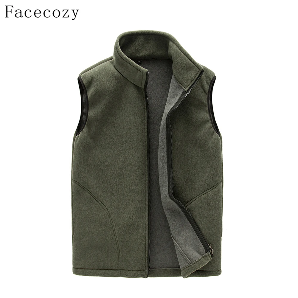 Facecozy Новая зимняя мужская и женская спортивная флисовая уличная жилетка куртка