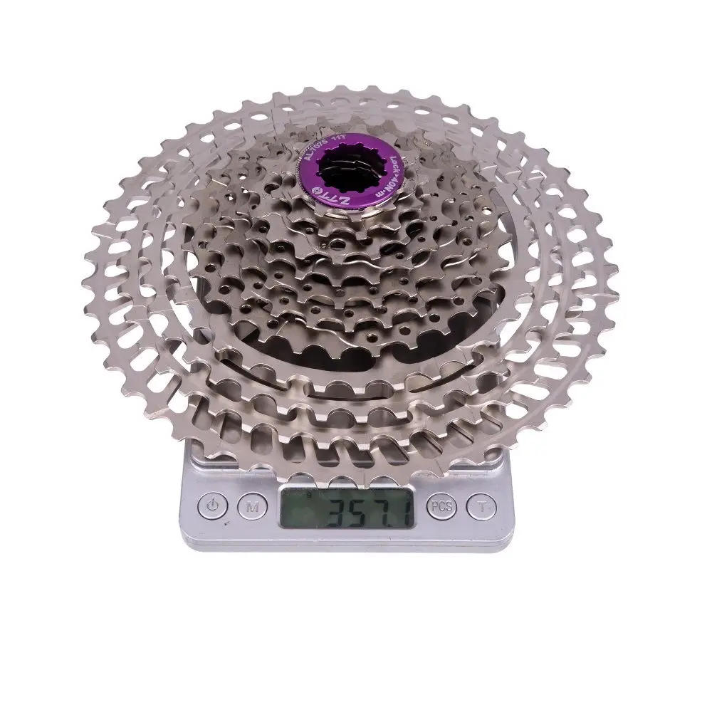 

MTB 11 Speed SLR2 Cassette 11S 11-46T Freewheel Sprocket Wide Ratio Silver CNC 11V K7 HG Compatible For Mountain Bike