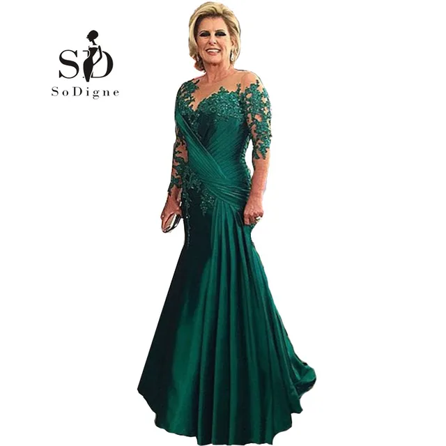 plus size emerald green evening gown