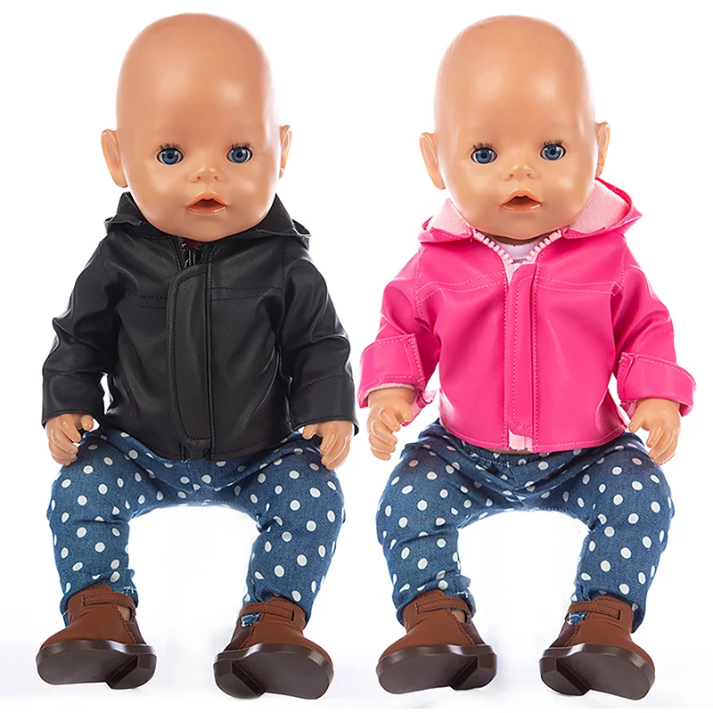 Одежда для куклы Born Baby Fit 18 дюймов 40 43 см черный красный синий из искусственной