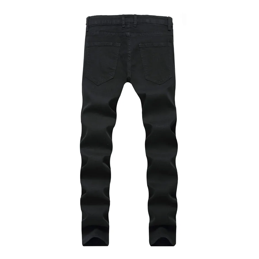 Jeans strappati neri uomo clearance