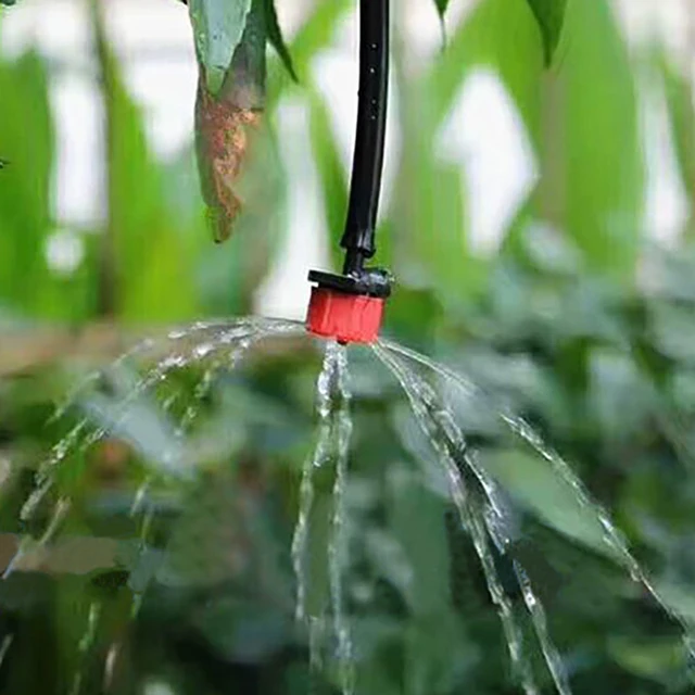 50 Pcs Adjustable Dripper Red Micro Drip Irrigation Watering Anti clogging Emitter Garden Supplies for 1 50 Pcs Adjustable Dripper Red Micro Drip Irrigation Watering Anti-clogging Emitter Garden Supplies for 1/4 inch Hose