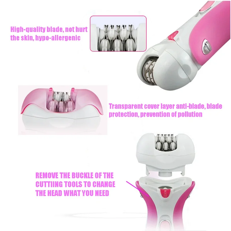 4 In 1 Rechargeable Epilator Body Hair Removal Depilator