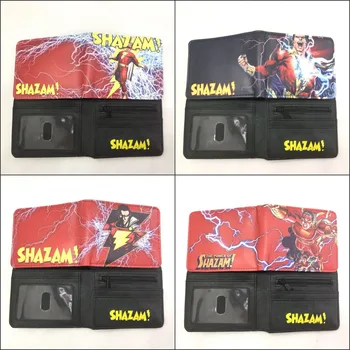 

Captain Shazam Comics Wallet Men ID Credit Card Holder Coin Pocket Women Wallets and Purses Gift
