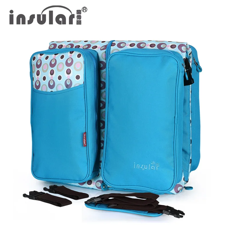 

Insular Multifunctional Baby Diaper Bag Baby Bed Foldable Newborn Bed Travel Baby Mommy Nappy Changing Bag M72