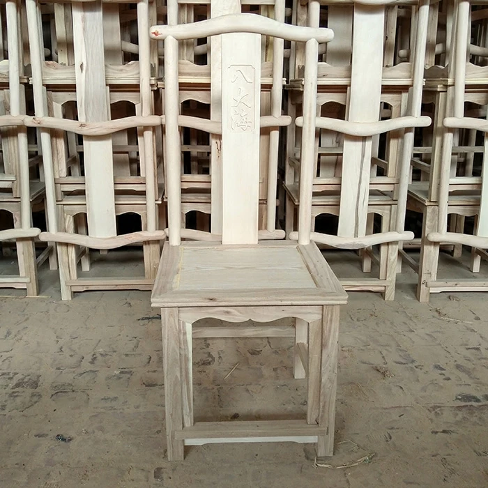 Ming and Qing classical solid wood dining chair Chinese chair elm wood chair hotel dining room furniture Minimum order 4 chairs