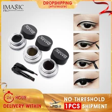 Бренд imagic черная водостойкая гелевая подводка для век Косметическая гелевая подводка для глаз с кистью 24 часа стойкая для женщин