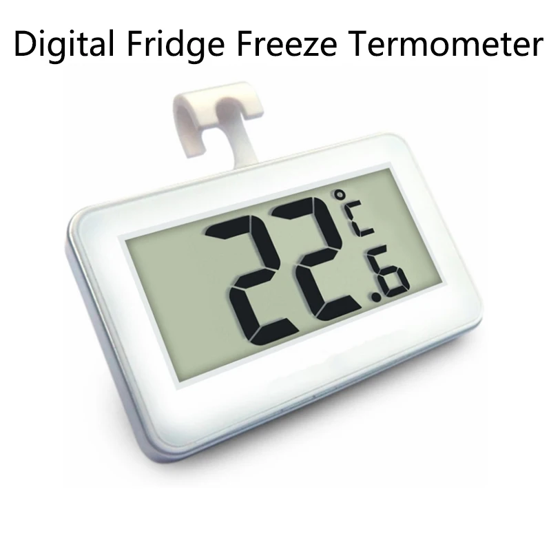 

High Precision Household Refrigerator Waterproof Thermometer with Hook Refrigerator Frost Alarm Thermometer