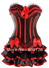 Burlesque Corset & Tutu Skirt – Fancy Dress Outfit Hen Party corset dress Waist Trainers Slimming Workout Corsets Body Shaper